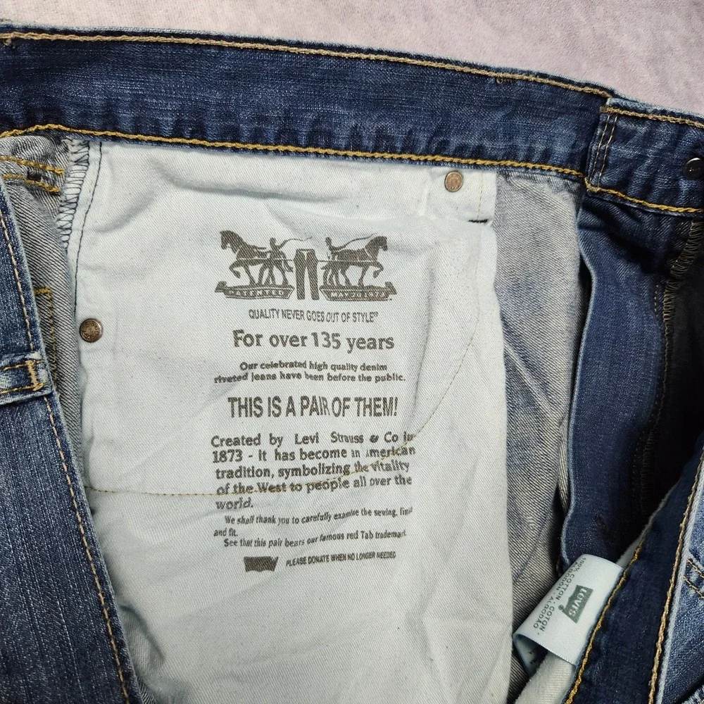 Levis 559 Relaxed Straight Jeans Mens 42x32 Blue Medium Wash Denim 100% Cotton